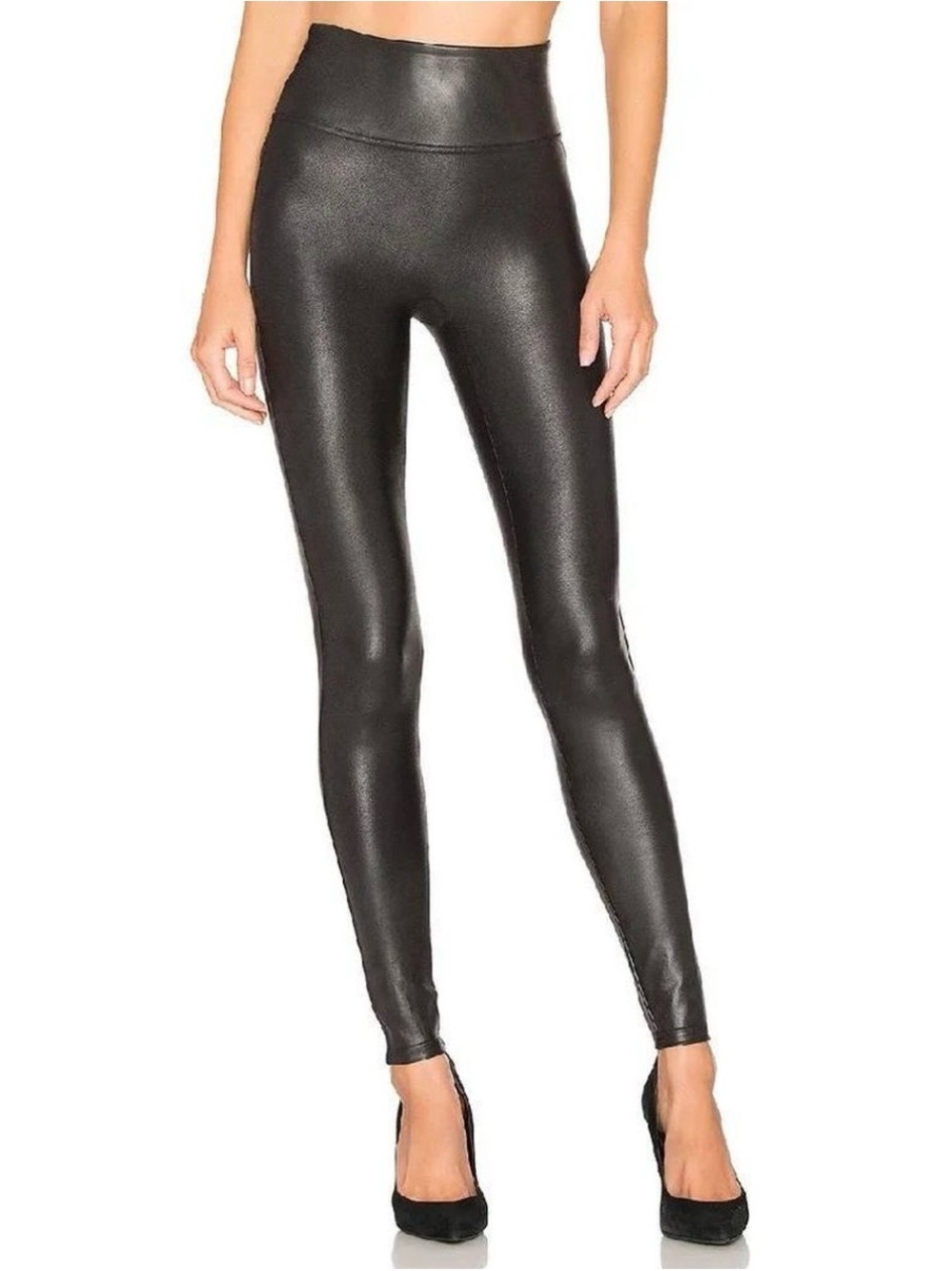 SPANX Faux Leather Leggings - Black